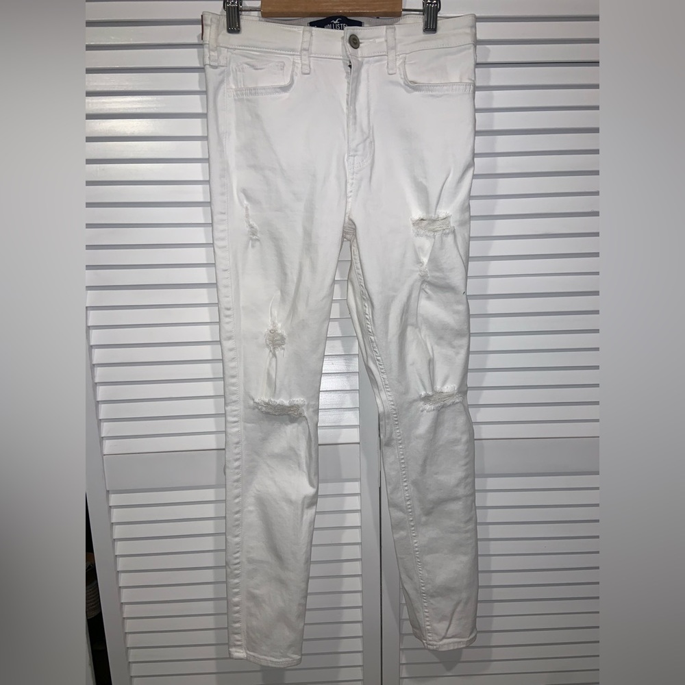 Hollister white Ripped Jeans 5S